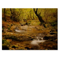 Art DesignArt „Красива есенна гора река“ Традиционни панели за изкуство на дървени стени - естествена борова дървесина в. широк в. Високо