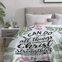 Nosbei Cherry Blossom Fleece Flannel Лека плюшено одеяло Детска юрган Ултра-меко хвърляне на размити одеяла за диван диван за домашен любимец за домашен любимец