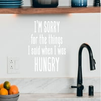„Съжалявам за нещата, които казах, когато бях гладен