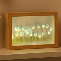 Xewsqmlo Diy Night Light Night Lamp Table Lamp Фото рамка лале топли мечтани орнаменти