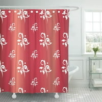 Червен античен флорални рубини на тоалета бебе шик женствени флари цветя момиче бижу душ завеса