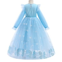 Kamo Girls Blue Princess Dress Fancy Costume Role Play Ball Gown Halloween Party Resse Up