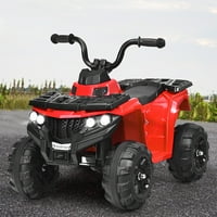 Costway Kids Ride on ATV Quad Wheeler Electric Toy Car 6V Battery Power LED светлини червено