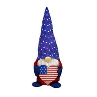 Американски ден на независимостта на колекцията на Gnome Decor, американски патриотична декорация на гнома, 4 юли Подарък за независимост Деня на деня на знамето на паметта Ден на деня кукли