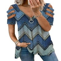 Lumento жени clod раменна туника блузна ризи лято къс ръкав торбисти пуловер върхове блуза основен тройник за дами размер s-5xl