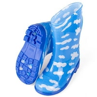 DMQUPV летни ботуши за момичета дъждовни ботуши Кратки дъждовни ботуши за малко дете лесно на лек силиконов дъждовен копак за обувки за дъжд Жени обувки небето синьо 13.5