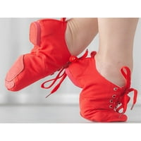 Eloshman Kids Soft Lace Up Ballet Shoes Yoga Casual Comfort Canvas Flats