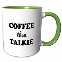 3drose кафе след това Talkie - Дву тонална зелена халба, 11 -унция