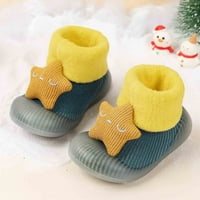 fvwitlyh момиче хлъзга на обувки зимен бебешки пода на чорапи за бебета на закрито без плъзгане меко дъно малко дете възрастен скърцащи обувки