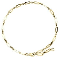 14k жълто злато фантазия италианска връзка Anklet 9 + 1 Ext