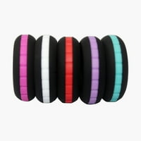 Unise Ring Double Color Soft Silicone Unise Finger Ring Sport Party Depwer