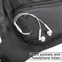 Външен сандък за мъже, торбичка с тежкотоварни чанти с дупка за слушалки, многофункционален инструмент за спорт, туризъм, риболов, черно с мотоциклет
