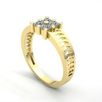 Истински 0,75ctw кръгло отрязани диамантени мъжки класически юбилеен годежен пръстен твърд 10k роза, бяло или жълто злато j si2