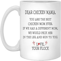 Уважаеми пилешки мама керамично кафе чаша смешни пилешки подаръци за жени пилешки подаръци пилешко дама пилешка мама пилешка чаша пилешка мама подарък пилешко шепот рожден ден Коледна новост идеи за подарък