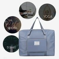 Чанта за съхранение на Feltree голяма чанта за пътуване с вода, водоустойчива разширяема чанта за фитнес зала, носете торби за една нощ за жени с количка мокър джоб, пътуване с дюфъл, 16.5x13x5.5in