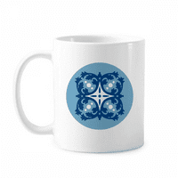 Синя талавера цветя декоративна илюстрация халба кераунда Cerac Coffee Porcelain Cup прибори за хранене