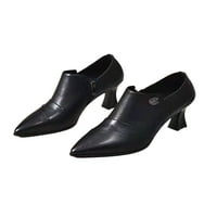 Difumos дамски ежедневни помпи с токчета комфорт заострени рокли обувки офис неплъзгащи се обувки черно 7