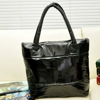 Модна тенденция женски водоустойчив найлонова чанта чанта рамо в черно