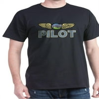 Cafepress - RV пилотна тъмна тениска - памучна тениска