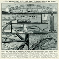 Сграда на моста на пристанището в Сидни от G. H. Davis Poster Print от ® Illustrated London News Ltdmary Evans