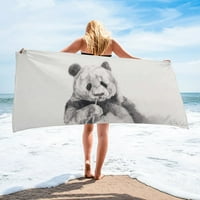 Силует мечка текстура плажна кърпа за баня микрофибър бърза суха кърпа спорт домашен декор преносим пътуване пикник мат жени мъже