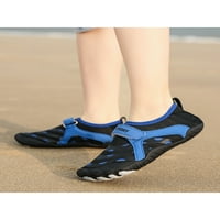 Harsuny Unise Aqua Socks Бос плувна плажна обувка Бързи сухи водни обувки Лято меки маратонки за сърф дишащи апартаменти тъмно черно 2.5y