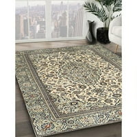 Ahgly Company Machine Wareable Indoor Rectangle Traditional Brown Area Rugs, 8 '10'