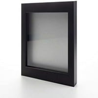 Черна малка Bo Picture Дървено със сребърна поддръжка на UV & Hanging Hardware без сребърна киселина - с 3 4 Използваема дълбочина - Great Keepsake Bo Memorial Box