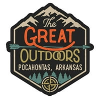 Покахонтас Арканзас страхотният дизайн на външния дизайн винилов стикер