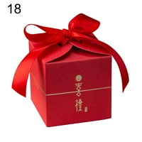Sunsunrise Декоративни бонбони Bo Иновативни ярки цветни традиционни калъф за опаковки за подаръци Xi за сватба за сватба