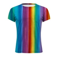 Amidoa дамски ризи Colorblock Pullover Tunic с къс ръкав на шията разтягане тениска тениска фантазия облекло