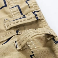 Vedolay Cargo Pants for Men Отпуснати приспособени мъжки джобни панталони за талия за талии панталони с панталони с панталони, синьо 30