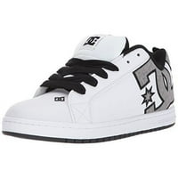 DC Men's Court Graffik SE White Heather Grey Sekle -High Leather Skateboarding обувка - 11m