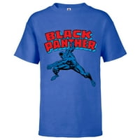 Marvel Black Panther Retro Comic Book-Тениска с къс ръкав за деца-Персонализиран Royal