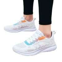 Маратонки за жени тренировки дишащи мрежести леки работни обувки Неплъзгащи се работни обувки, бяло, 8