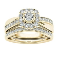 Relanfenk пръстени за жени момичета двойка злато-сложен инкрустиран циркон класически пръстен