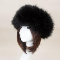 Руска шапка за козина Fau за жени - като истинска козина - удобен стил на казак