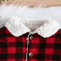 Thaisu Toddler Button Jacket Castual Plaid Print с дълъг ръкав Кардиган Зимно палто за бебе бебе пролет есен