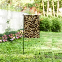 Забавен животински леопардов кожен печат на флаг декоративен за градина и декорации за дома, банер на къщи
