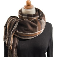 Есента и зимата за жени цветни карирани шал сгъстяващ топъл ресни шал шал