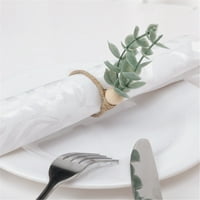 Ръчно изработени пръстени за салфетки комплект от изящна трапезарна маса сватбена вечеря ， кърпи за ръце