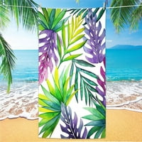 Плажна кърпа Lingouzi, Microfiber Beach кърпа Супер, лек специален шаблон за баня, пясъчна плажна одеяло, многоцелеви кърпа за пътуващ басейн към къмпинг йога и фитнес плажна кърпа