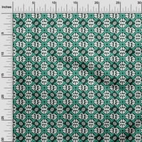 OneOone Cotton Poplin Sea Green Fabric Abstracts Куилинг консумативи за печат за шиене на ширина до двора