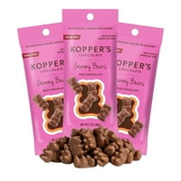 Needzo Koppers Chocolate покрити мечки, бонбони от млечен шоколад, от 3, всеки