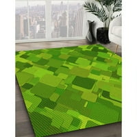 Ahgly Company Indoor Square Marketed Dark Lime Green Area Cugs, 7 'квадрат