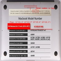 Kaishek Hard Case Shell Cover, съвместим със стара версия MacBook Air 13 - A & A1369, серия от растения 0209