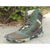 Увиване на мъжете пешеходни обувки Пустини бойни ботуши Тактически военна обувка къмпинг на открито обувка удобна дантела с лека армия зелено 8.5