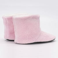 Colisha Unise чехли плюшени облицовани багажници памет памет топли обувки под леки чорапи пухкави домашни обувки розово САЩ 11