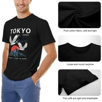 Токио Япония Мъжки графична тениска винтидж къс ръкав спорт тийнейдж