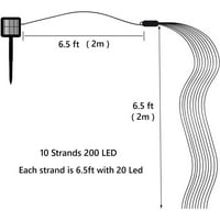 Sonceds Strand Led String Light Outdoor Garden Cean Wire Lamp режими Декорация осветление орнамент